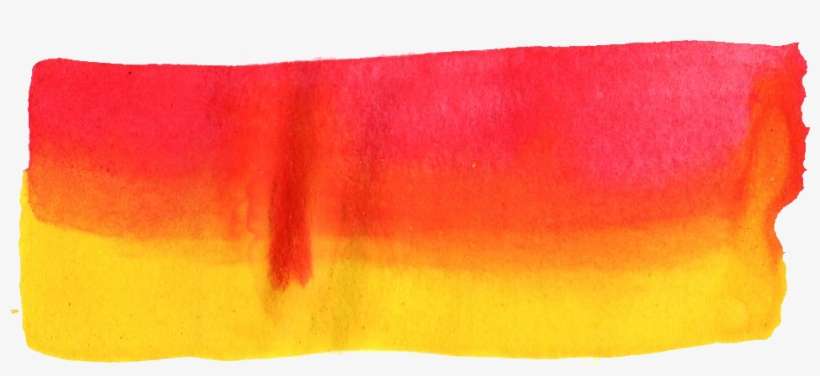 Free Download - Red And Yellow Watercolor, transparent png download