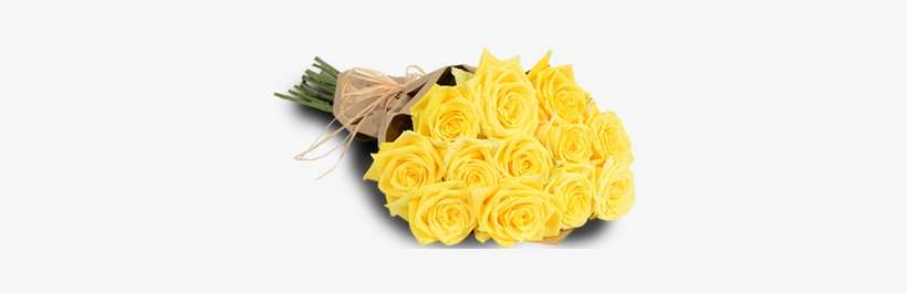 Yellow Passion 1 Dozen - Yellow Rose Boquet Png, transparent png download