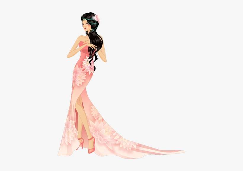 Woman Vector Fashion Model - Kimono, transparent png download