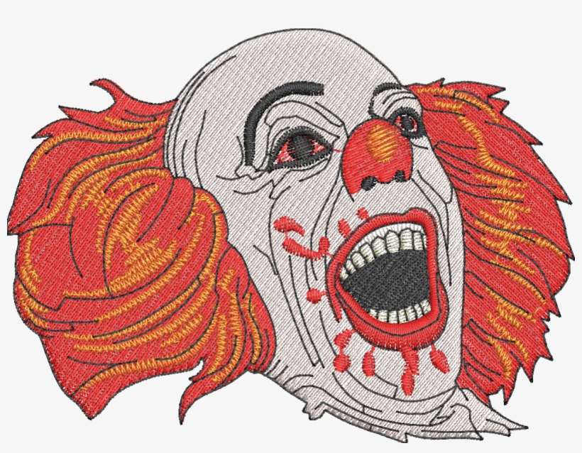 Clown Patch Iron On Applique Sew On (large, White Teeth), transparent png download