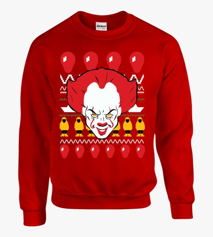 It Clown Ugly Christmas Sweater - Navy Ugly Christmas Sweater, transparent png download