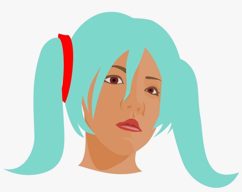 Clip Arts Related To - Girl Blue Hair Clipart, transparent png download