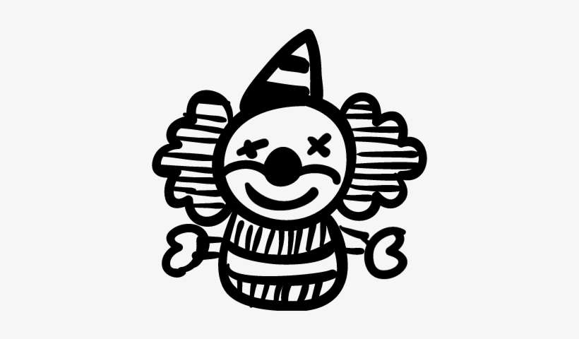 Clown Vector - Clowns Symbol Drawing, transparent png download