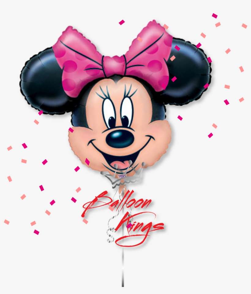 Minnie Mouse Head Png - Character Balloon On Stick, transparent png download
