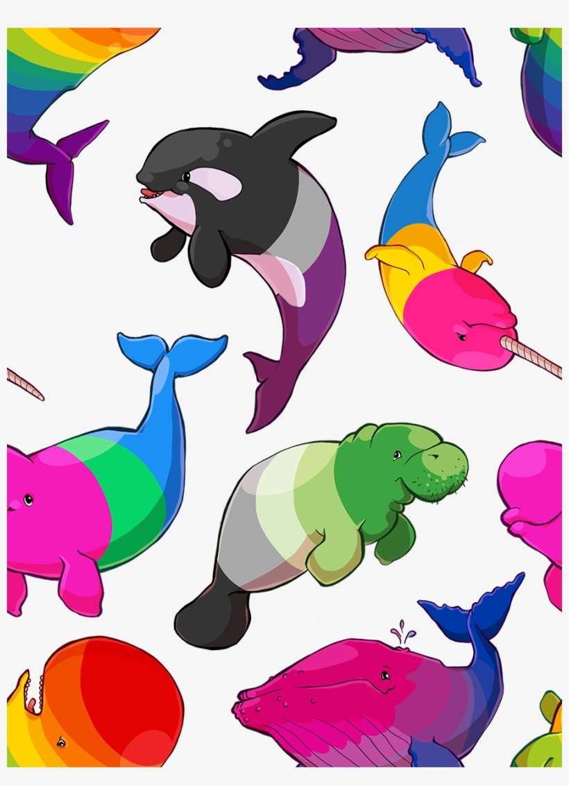 Kirstendraws Some Of You May Remember My Popular Bi, - Sexuality Whales, transparent png download