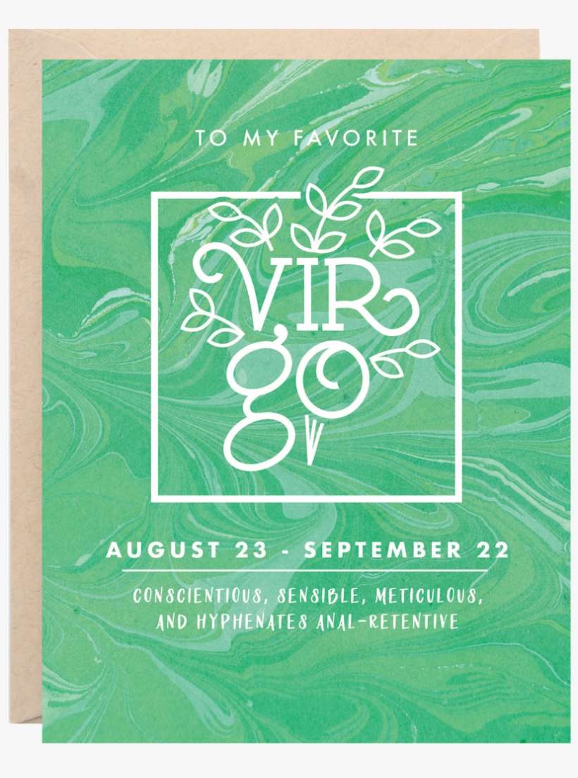 Virgo Birthday Card - Greeting Card, transparent png download