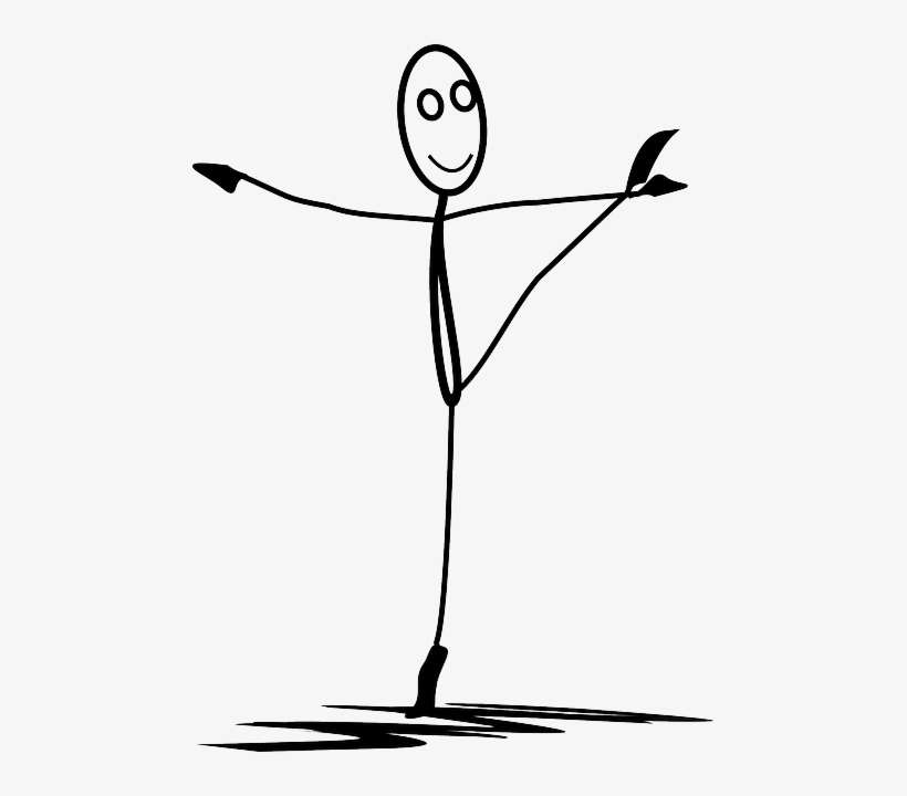 Ballet, Dance, Dancing, Elegance, Balance, Stickman - Funny Stickman Dance Gif, transparent png download