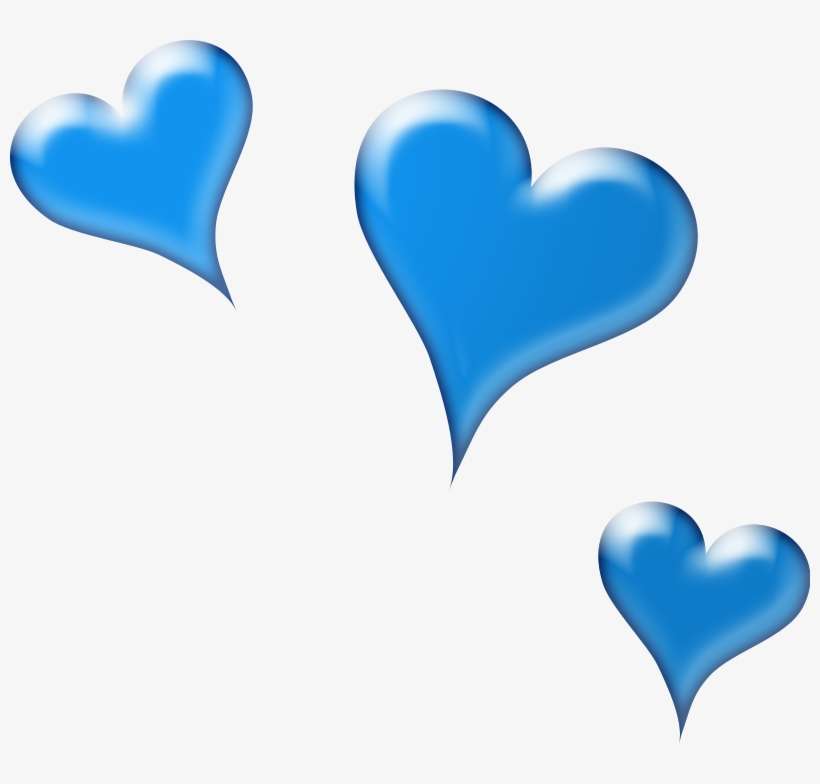 Blue Heart Clip Art - Clip Art Blue Hearts, transparent png download