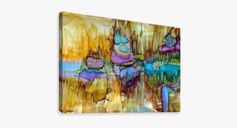 Cosmic Resonance Canvas Print - Watercolor Paint, transparent png download