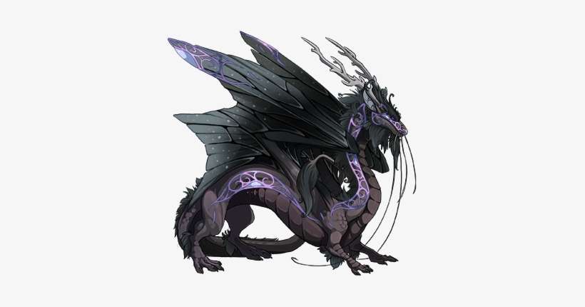 43601359 350 - Transparent Black Dragon Fish, transparent png download