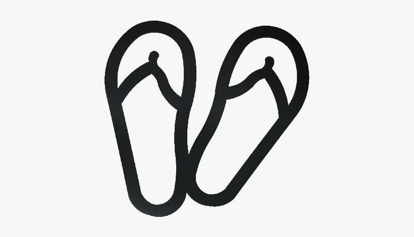 Flip Flop Clipart Black And White - Flip Flops Clip Art Black And White, transparent png download