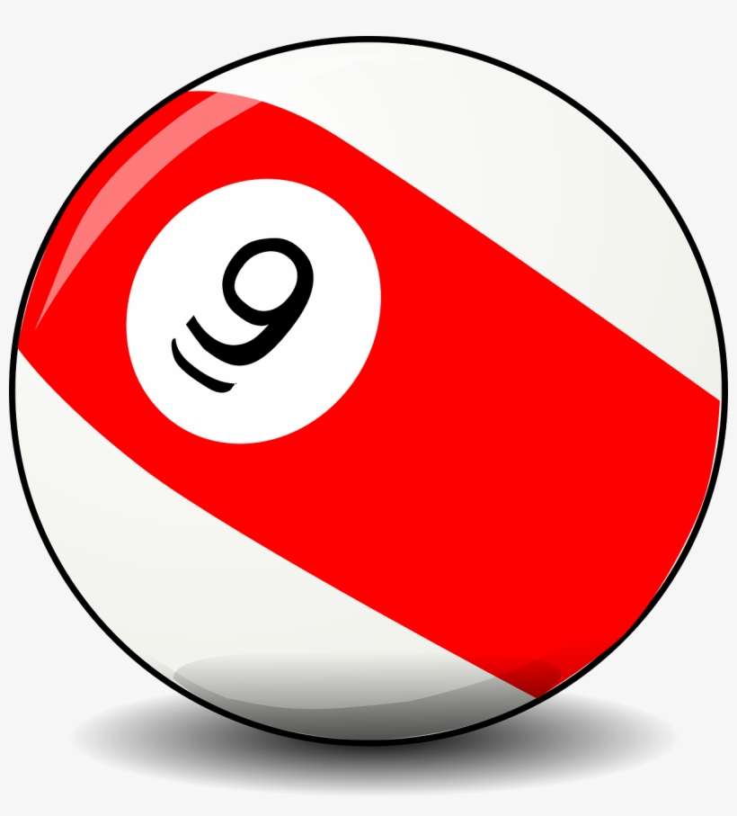 Billiard Ball Pool Ball Red - Bola 9 De Bilhar, transparent png download