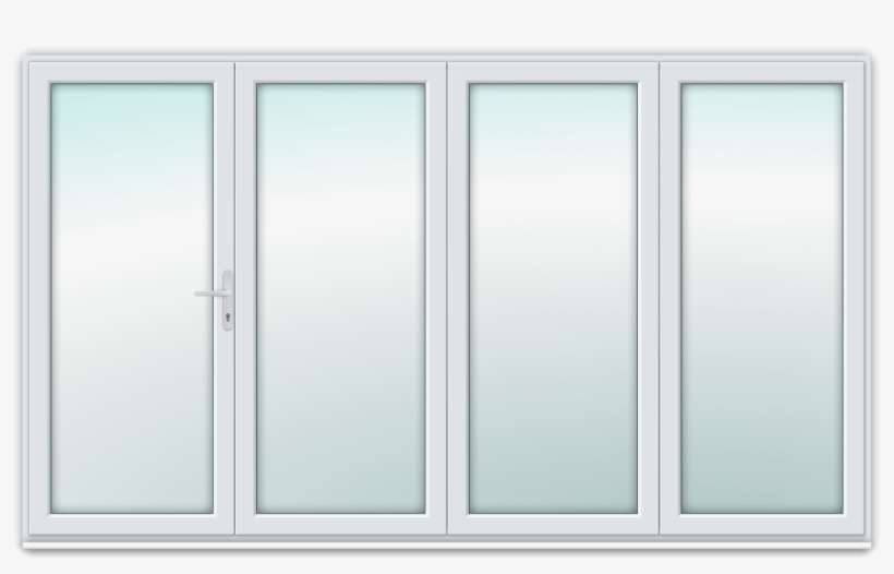 4 Panel Folding Door 3590mm (h) 2090mm - 4 Panel Aluminium Window, transparent png download