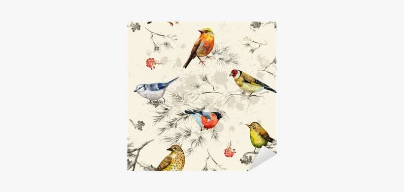 Vintage Seamless Texture Of Little Birds - Password Journal Organizer (an Internet Address Internet, transparent png download