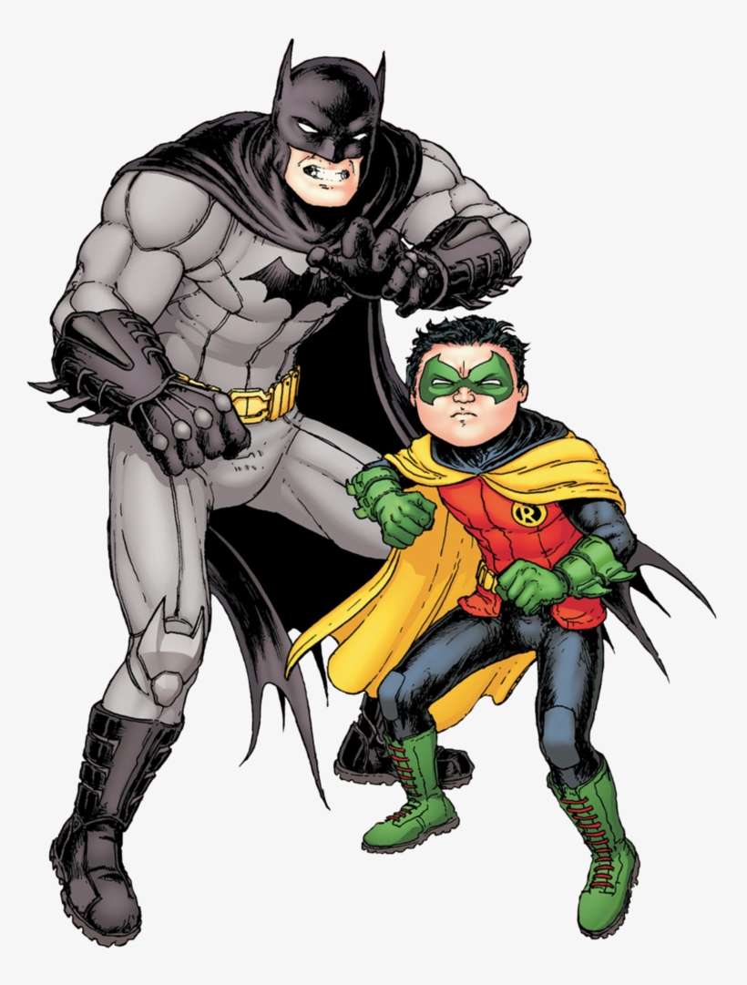 Robin Clipart Batman - Batman And Damian Wayne Comics, transparent png download