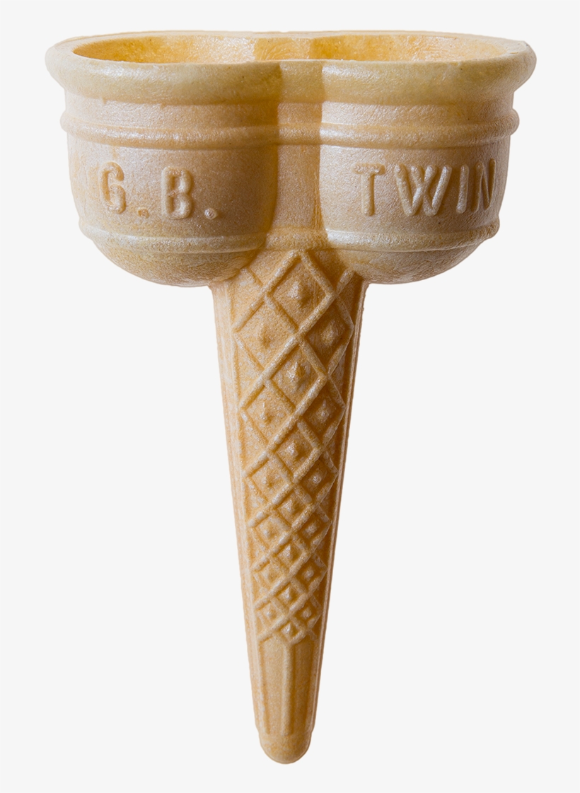 2 Scoops Or Soft Ice Cream - Twin Icecream Cone, transparent png download