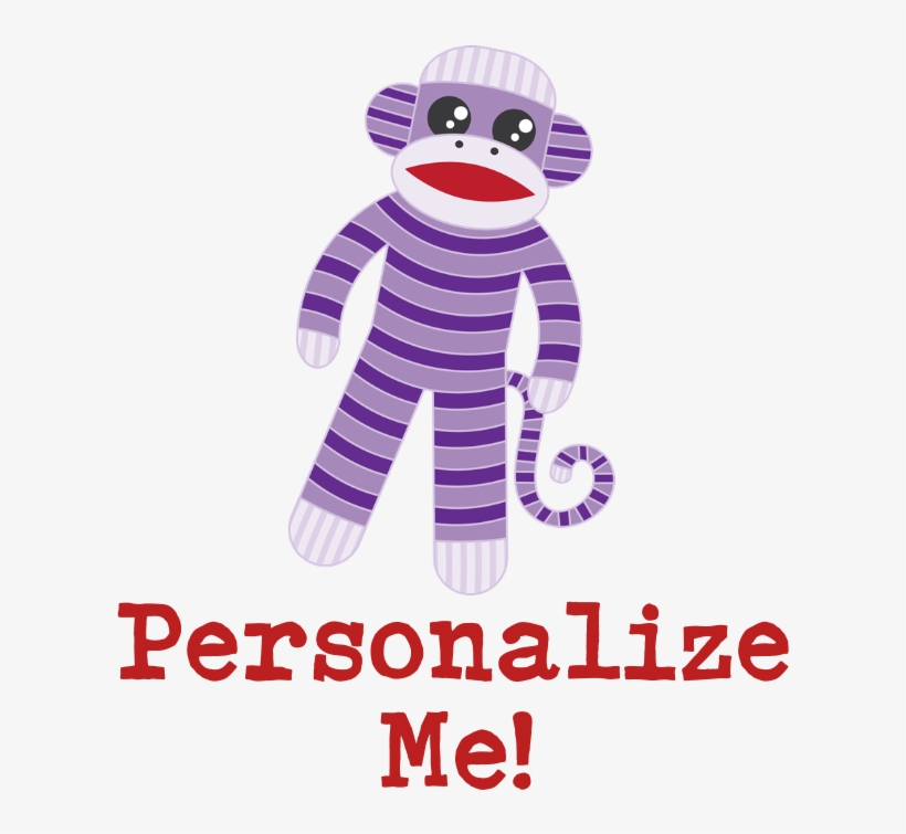 Purple Sock Monkey Banner - Sock Monkey, transparent png download