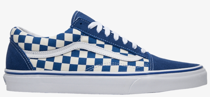 vans old skool blue checkerboard
