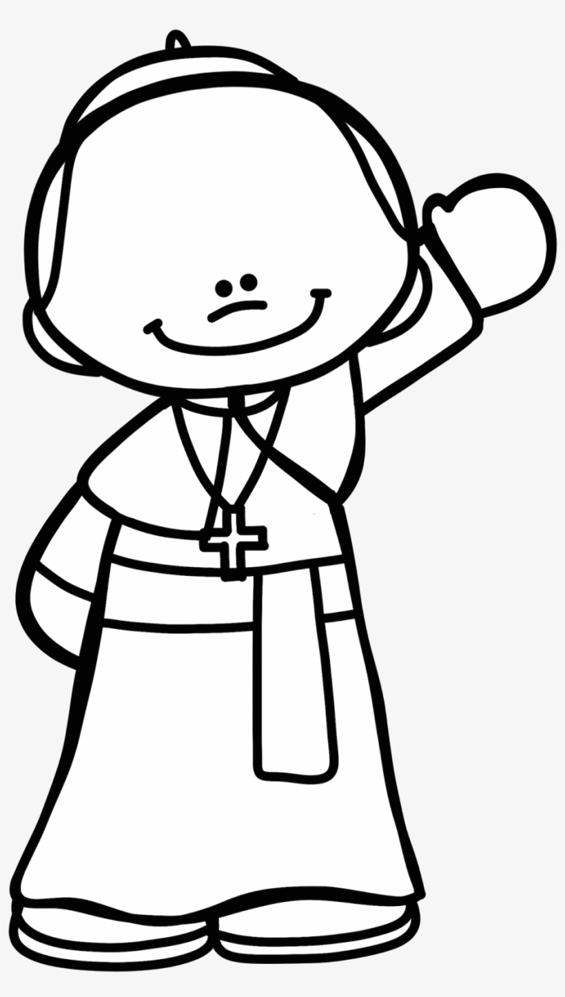Here Is An Image Of The Pope In Color And B&w - Pope Francis Clipart, transparent png download