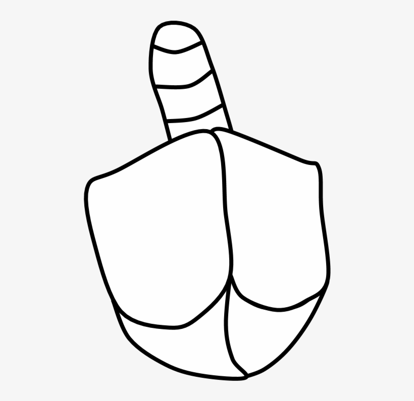 Dreidel, Black And White, Toy, Png - Illustration, transparent png download