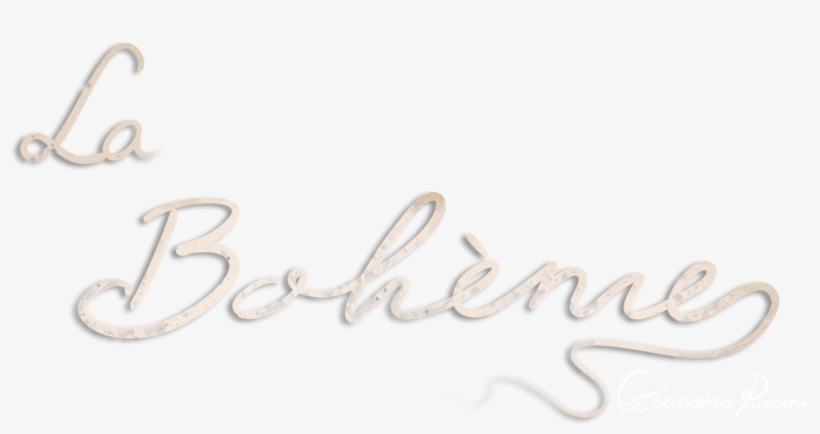 La Boheme - Calligraphy, transparent png download