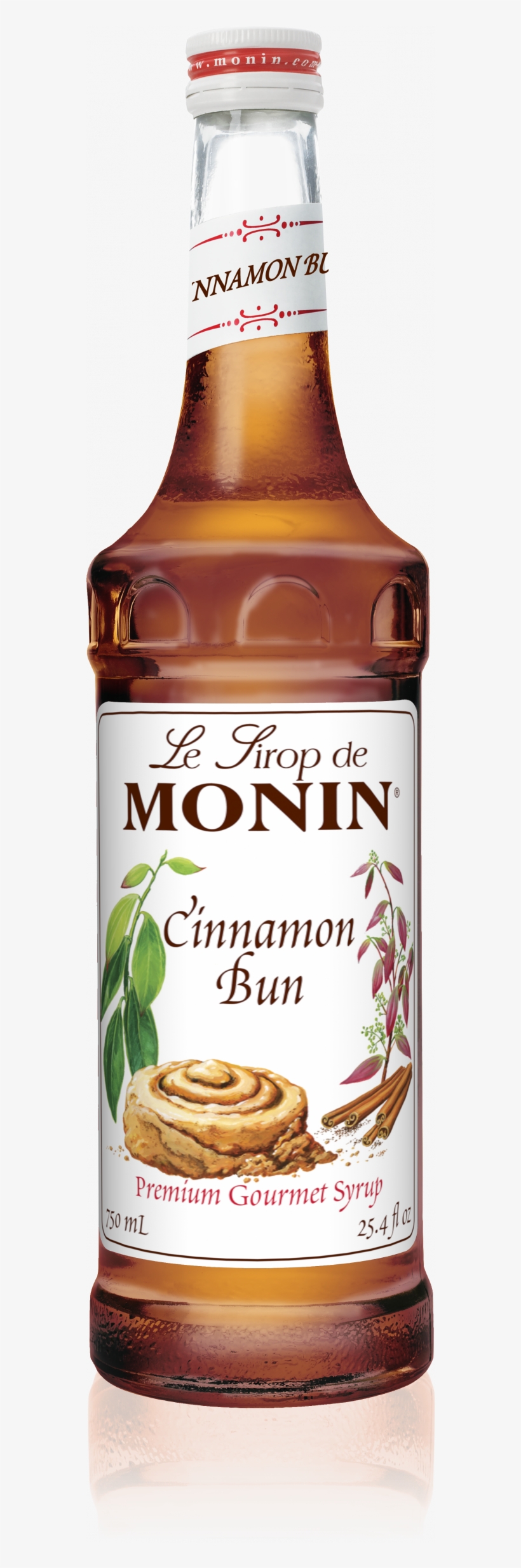 Monin Cinnamon Bun Syrup 750ml - Monin Cinnamon Syrup, transparent png download