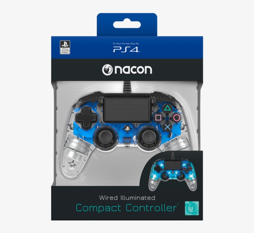 Nacon Wired Illuminated Compact Controller For Playstation - Ps4 Dark Red Controller, transparent png download
