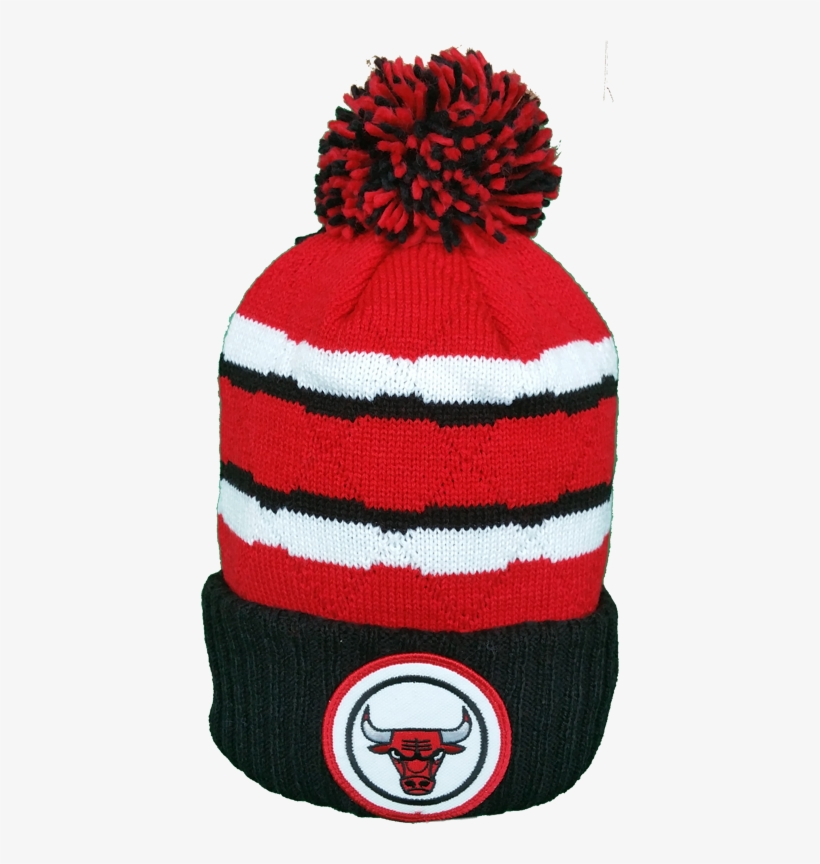 Chicago Bulls Mitchell & Ness High Five Nba Pom Toque - Knit Cap, transparent png download