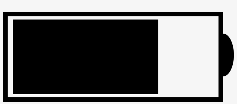 Free Tech Icon Battery Indicator - Monochrome, transparent png download