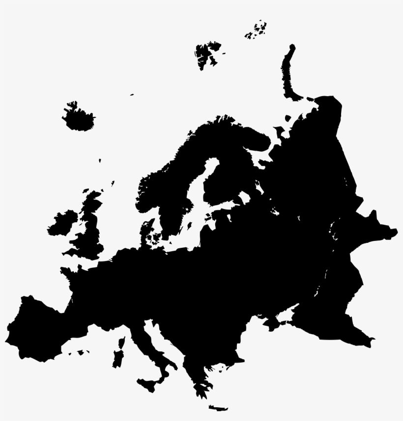 Open - Europe Map Silhouette Png, transparent png download