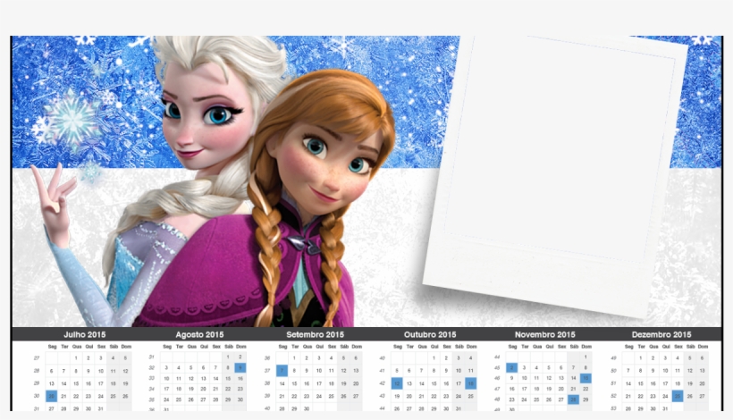 Calendario Elsa Y Ana 2018, transparent png download