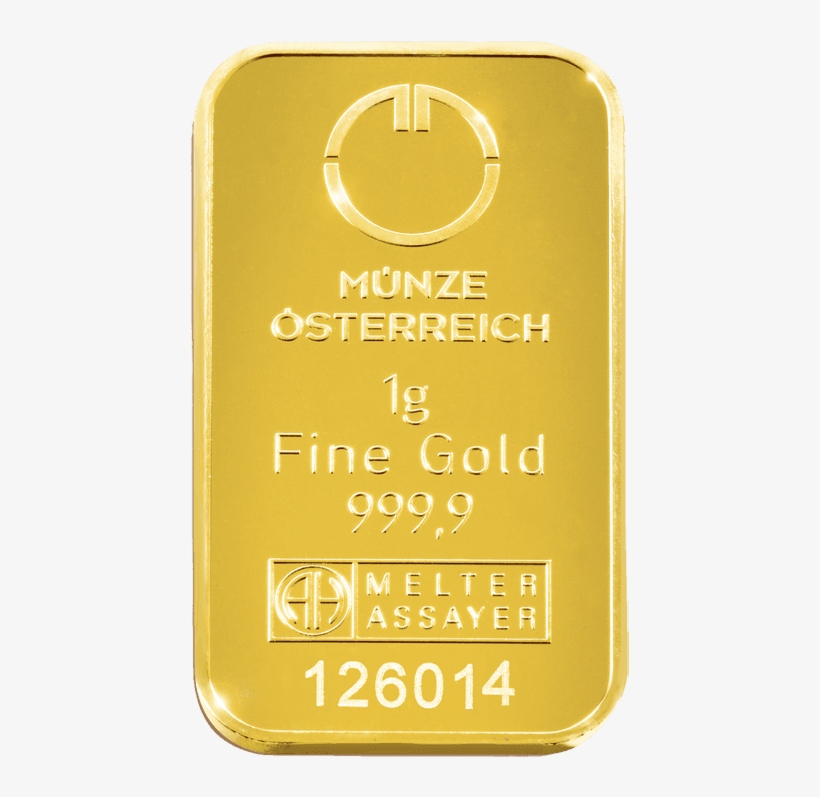 1 Gramme Gold Bar - Goldbarren 10 Gramm Kinebar, transparent png download