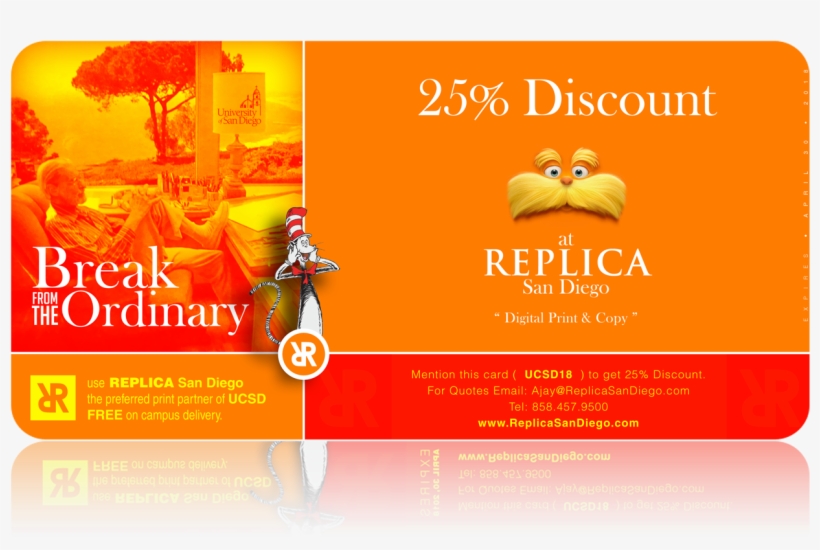 Teachers And Students 25% Discount At Replica San Diego - Flyer, transparent png download