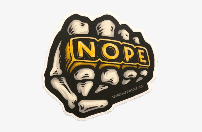 Nope Knucks Sticker - Emblem, transparent png download