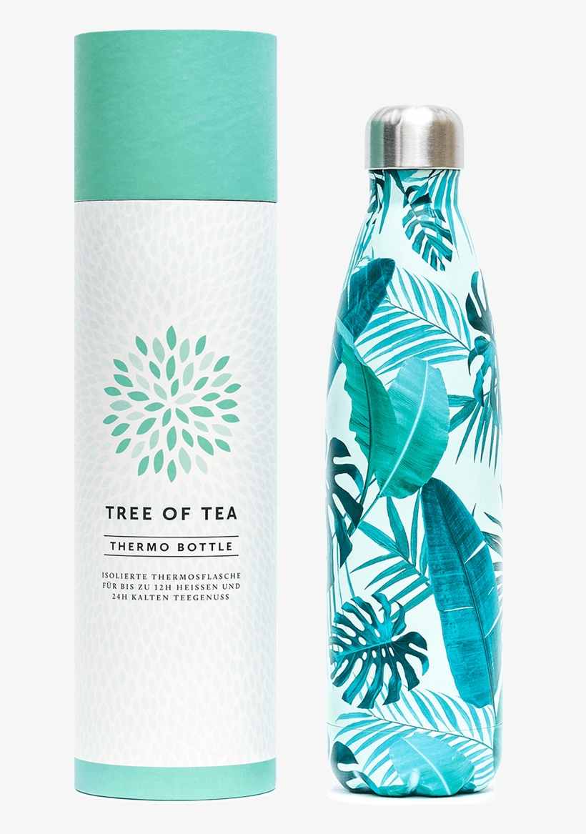 Thermosflasche Aus Doppelwandigem Edelstahl - Tree Of Tea Thermo Bottle, transparent png download