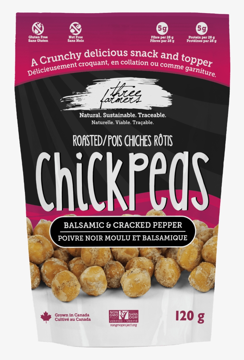 Balsamic & Cracked Pepper Roasted Chickpeas - Roasted Chickpeas Packaging, transparent png download