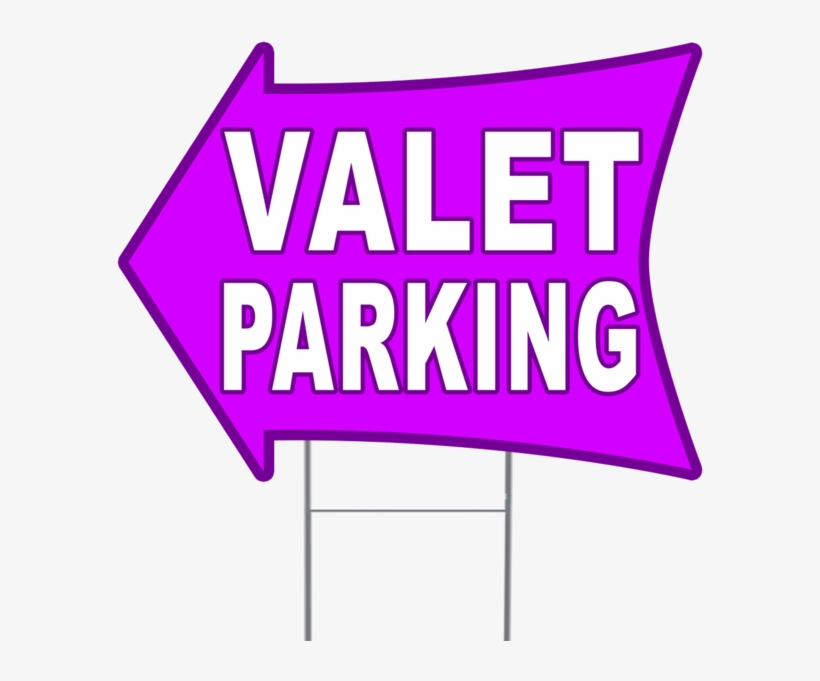 Valet Parking 2 Sided Arrow - Parking, transparent png download