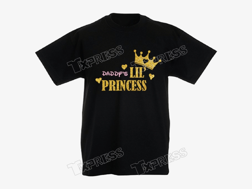 Shirt Girls Daddy's Lil Princess Black - Paganese Calcio 1926, transparent png download