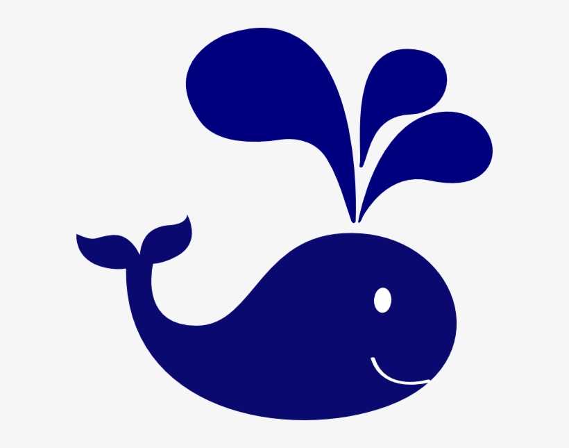 Navy Blue Whale Clipart, transparent png download
