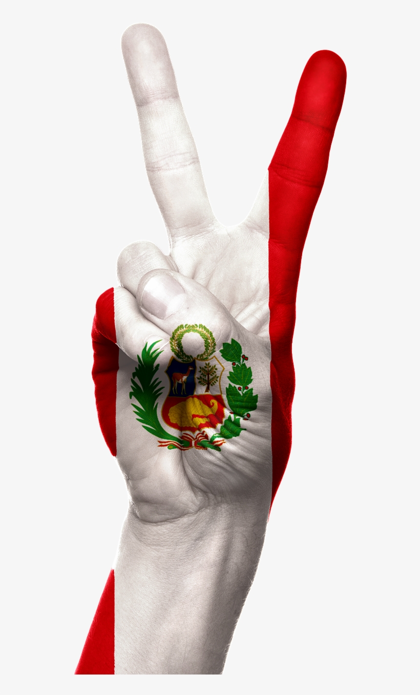 Peru Flag Hand - Zafer Işareti Duvar Kağıdı, transparent png download
