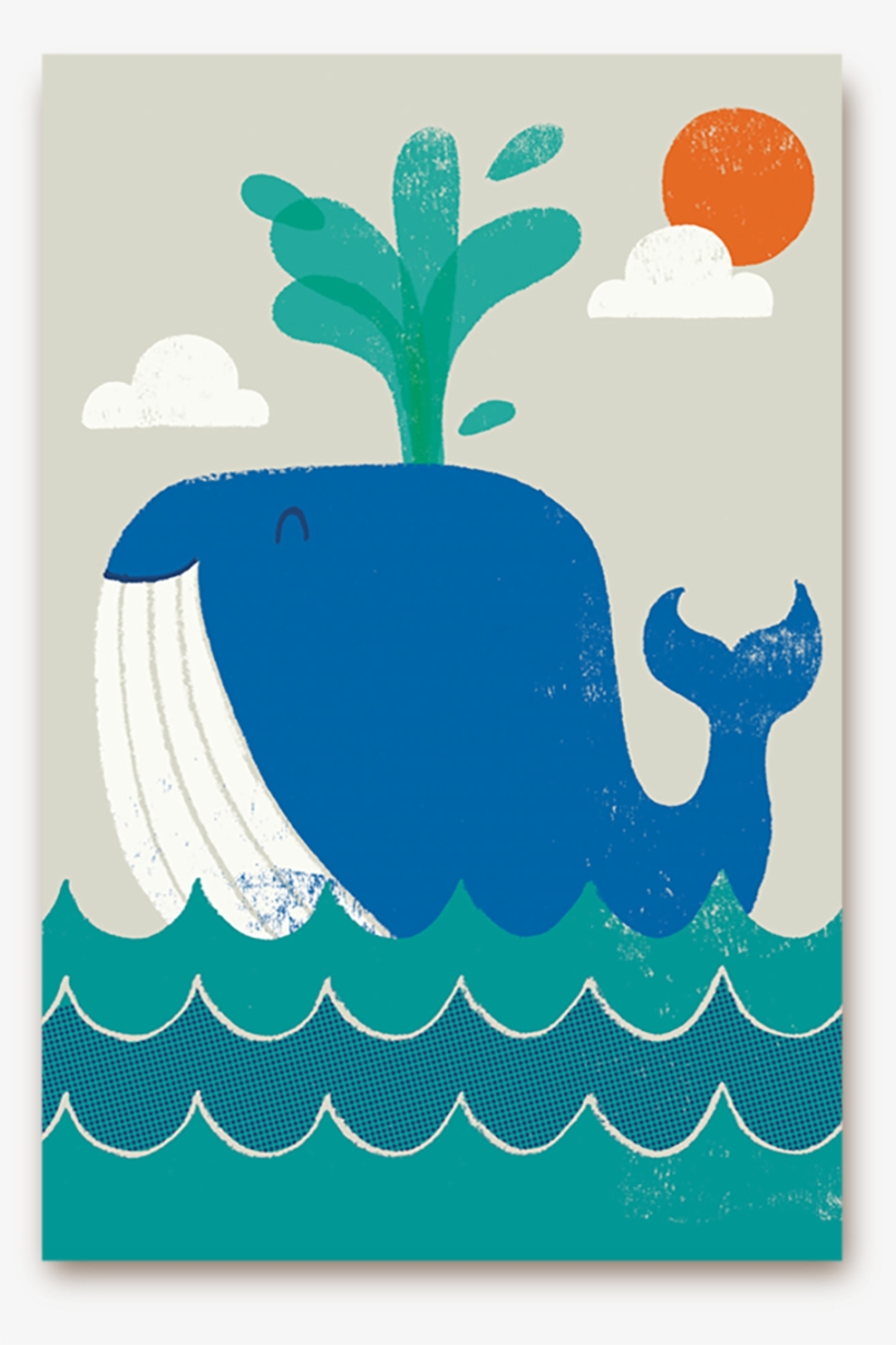 Whale Postcard, transparent png download