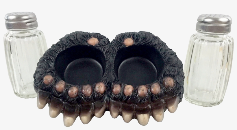 Bear Paw Salt And Pepper Shaker Set - Glass Bottle, transparent png download