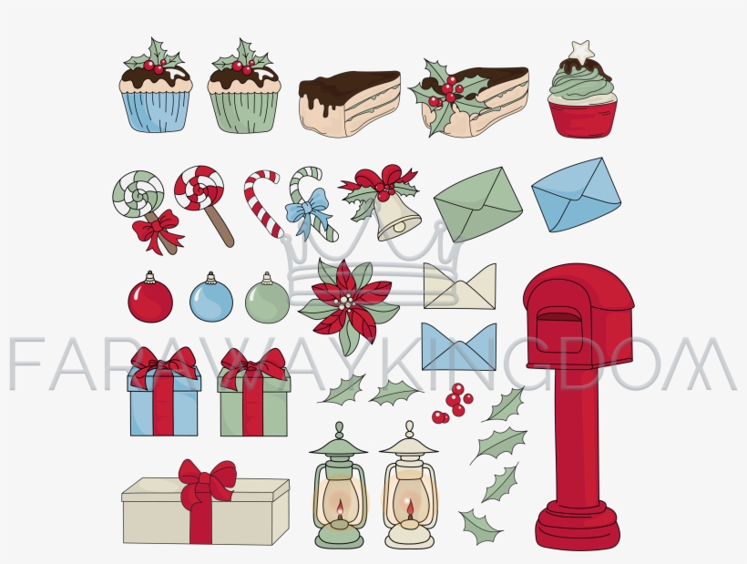 Christmas Set New Year Holiday Cartoon Vector Illustration, transparent png download
