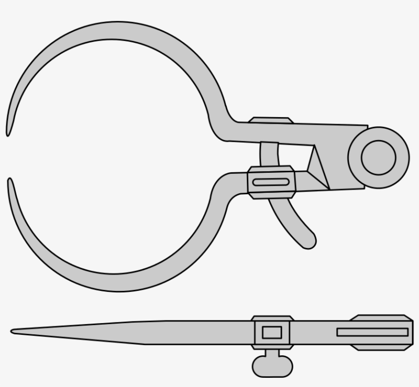 File - Compas Epaisseur2 - Svg - Line Art, transparent png download