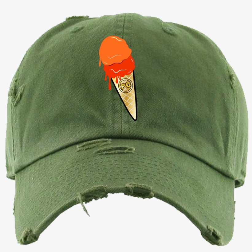 Ice Cream Cone Olive Dad Hat - Hat, transparent png download