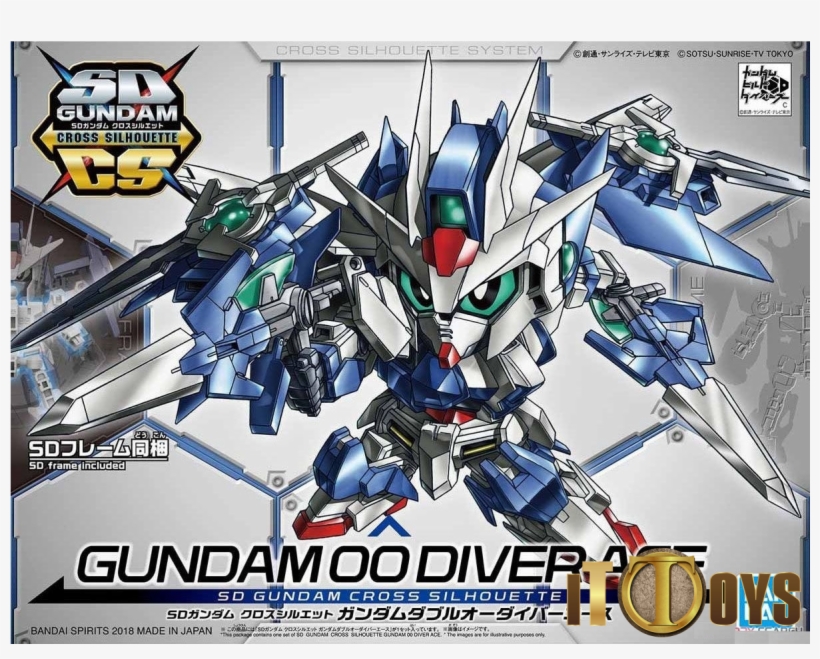Sd Gundam Cross Silhouette [006] Gundam 00 Diver Ace - Sd Gundam Cross Silhouette Gundam 00 Diver Ace, transparent png download
