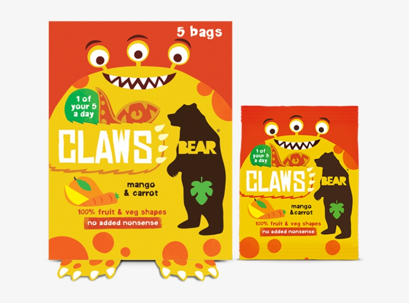 Bear Yo Yo Claws - Bear Claws Mango Carrot, transparent png download
