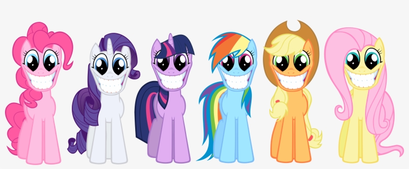 Rarity Pony Fluttershy Pink Vertebrate Cartoon - Mane 6 Face, transparent png download