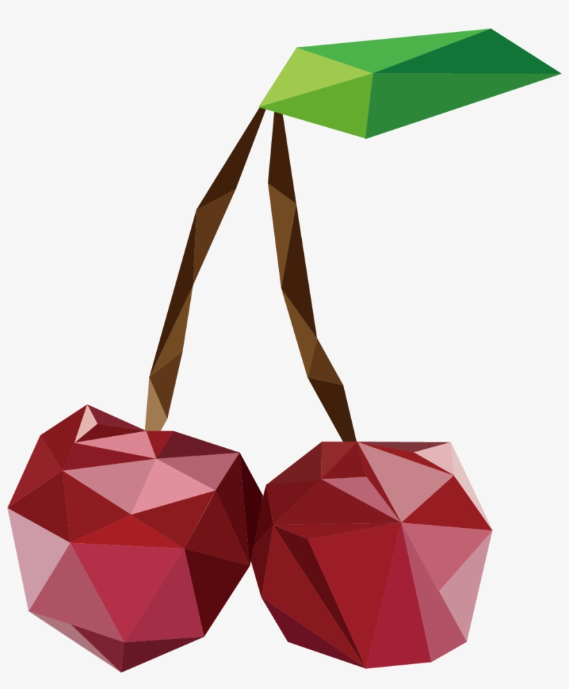 Apples Vector Polygon Png Free Download - Polygon Fruit, transparent png download