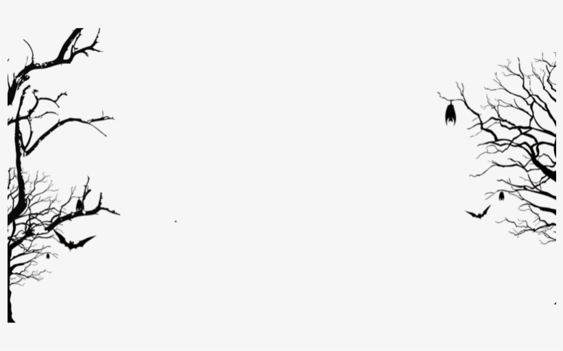 Bat Layered Festival Halloween Trees Computer Psd - Halloween Trees Png, transparent png download